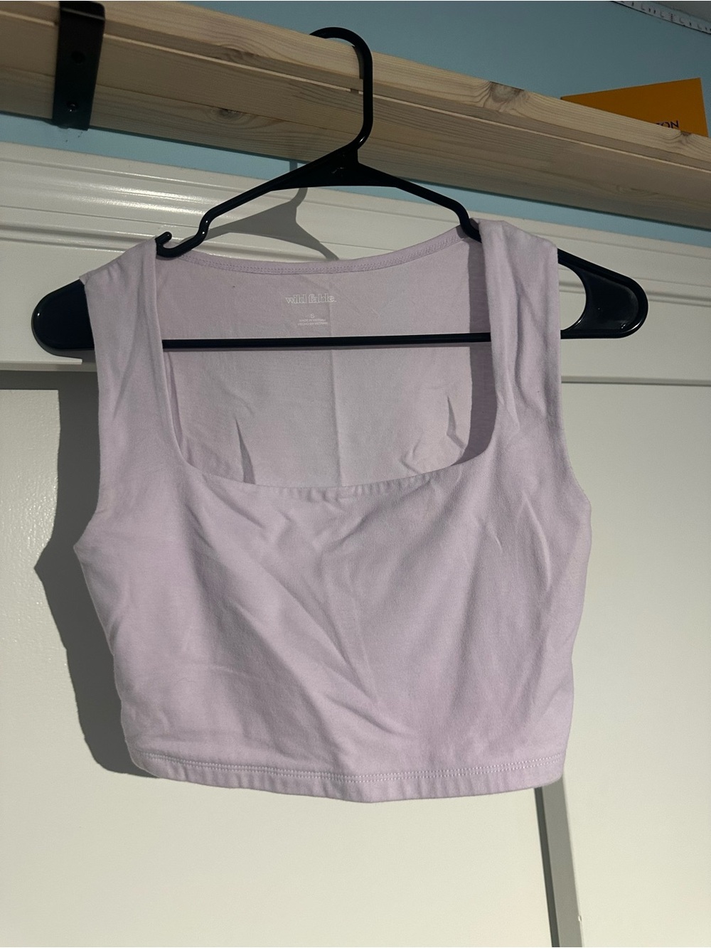 wild fable Lilac Square Neck Crop Tank
